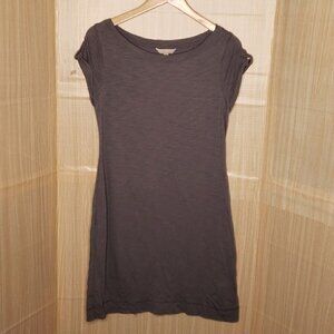 Banana Republic Taupe Green Short Sleeve Knit Textured Shirt Dress Small